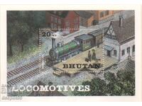 1984. Μπουτάν. Σιδηροδρομικές μηχανές. Μπλοκ