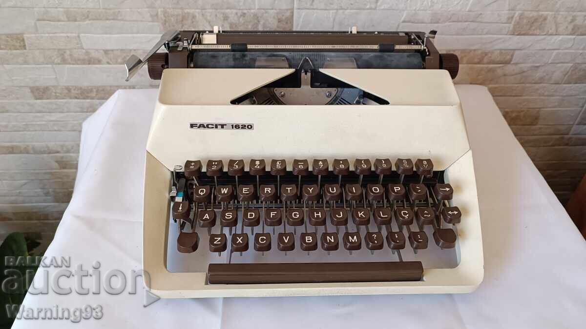 Mașină de scris FACIT 1620 veche - Made in Sweden - 1968 cu preț 140.00 BGN | € 71.58