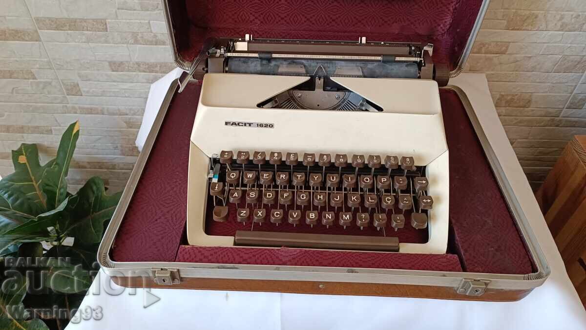 Mașină de scris FACIT 1620 veche - Made in Sweden - 1968