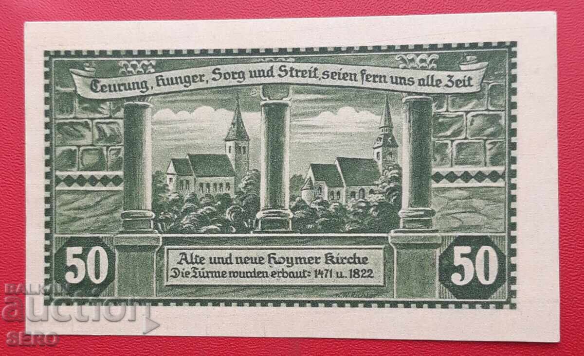 Banknote - Germany - Saxony-Hoym - 50 Pfennig 1921