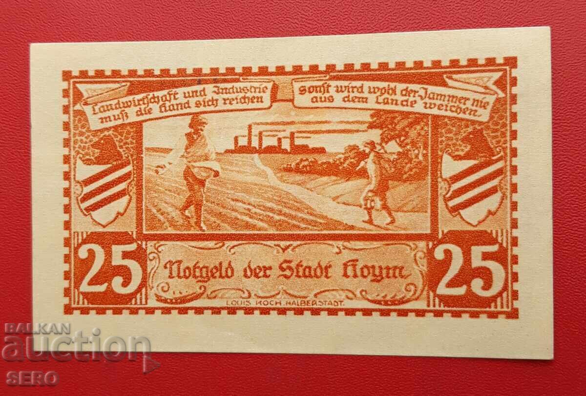 Bancnota-Germania-Saxonia-Heim-25 Pfennig 1921 Bancnota-Germania-Saxonia-Heim-25 Pfennig 1921