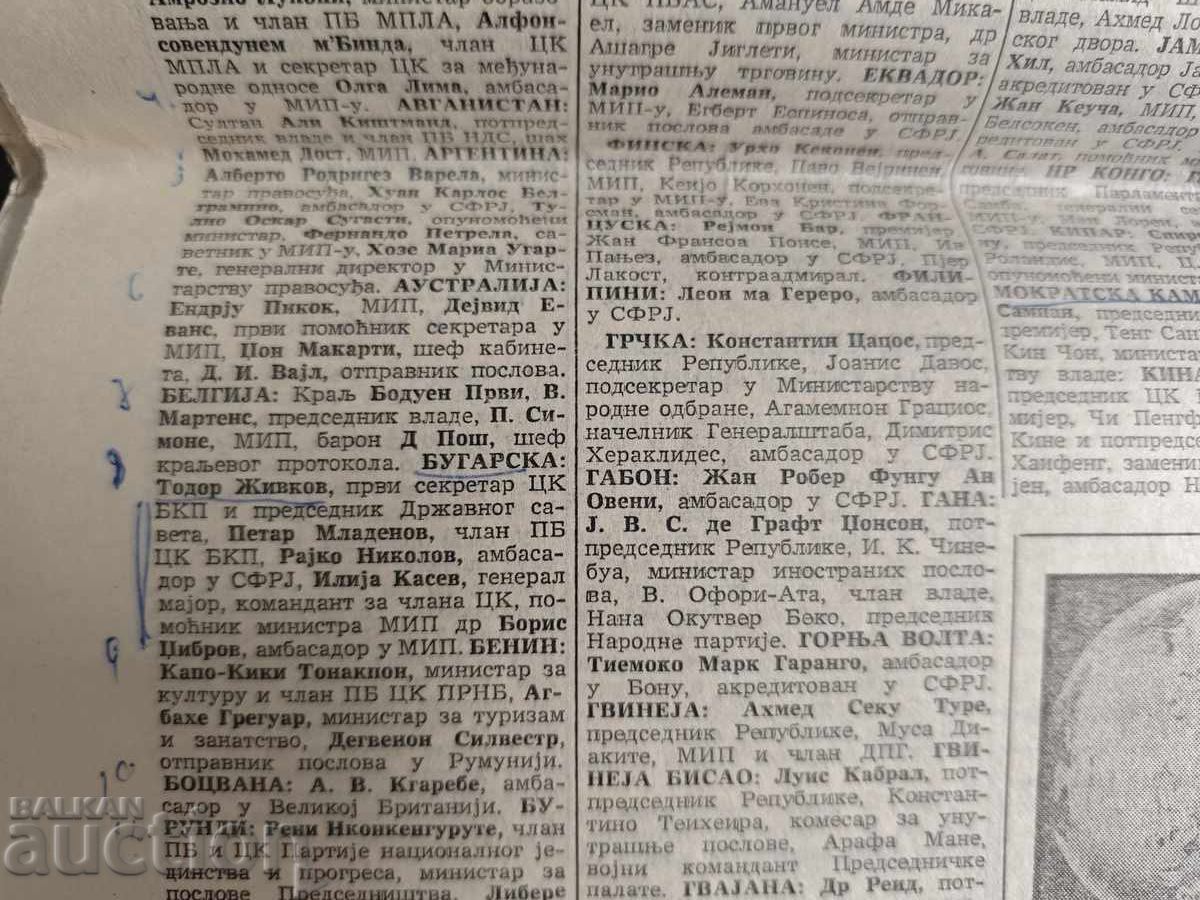 Политика 9 май1980 Белград Тито с цена 90.00 лв. | € 46.02 Политика 9 май1980 Белград Тито с цена 90.00 лв. | € 46.02