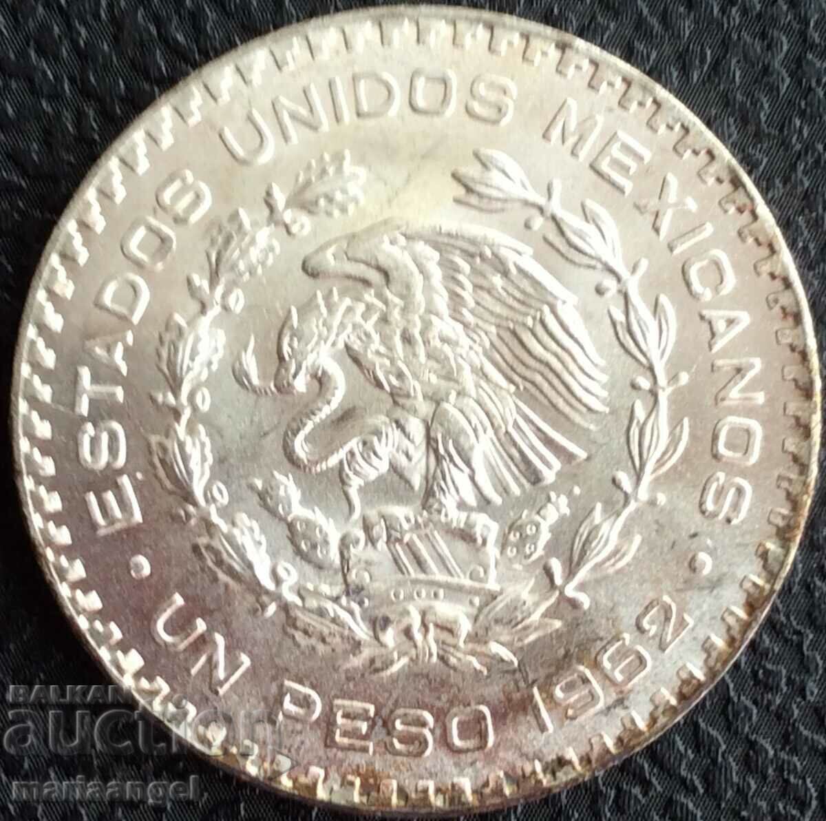 Μεξικό 1 Πέσο 1962 16g Ασημένια πατίνα με τιμή 21.00 BGN | € 10.74