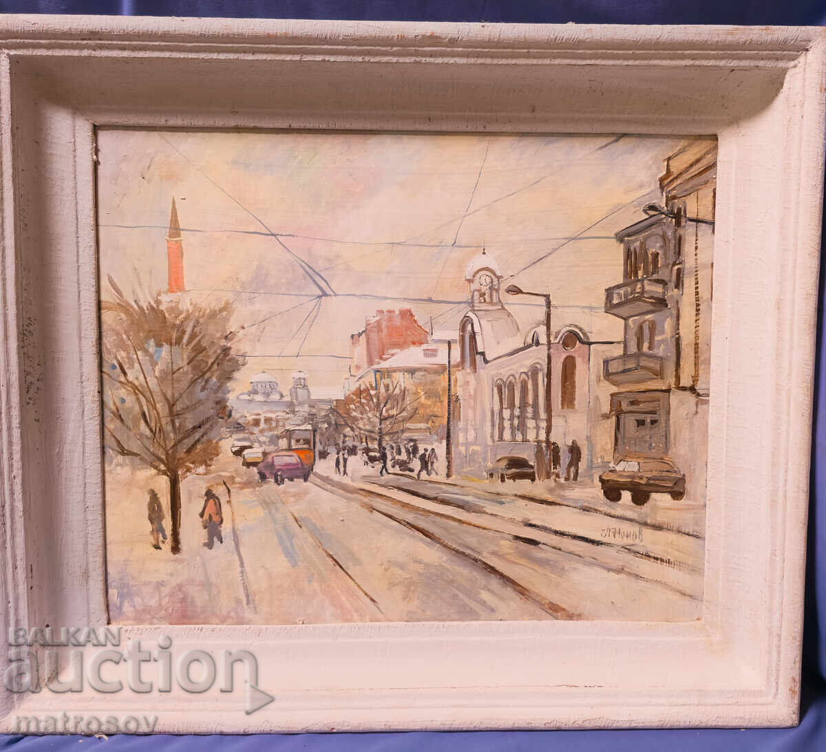 Auction  Peter Nenov, cityscape, oil paints