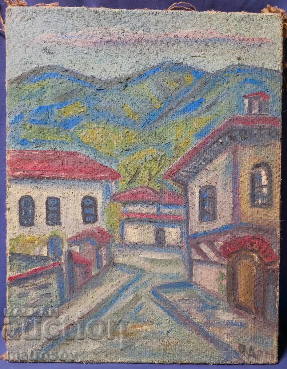 Auction  Peter Domuschiev, oil painting, landscape