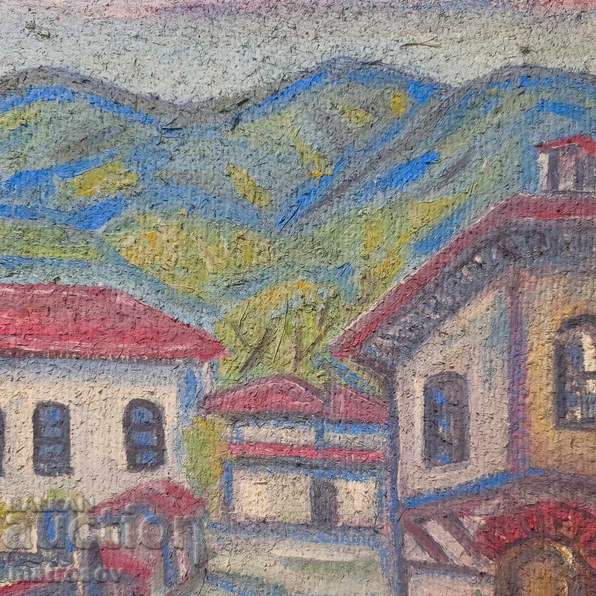 Delivery of Peter Domuschiev, oil painting, landscape