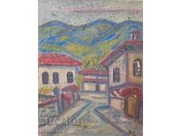 Petăr Domuschiev, pictură în ulei, peisaj