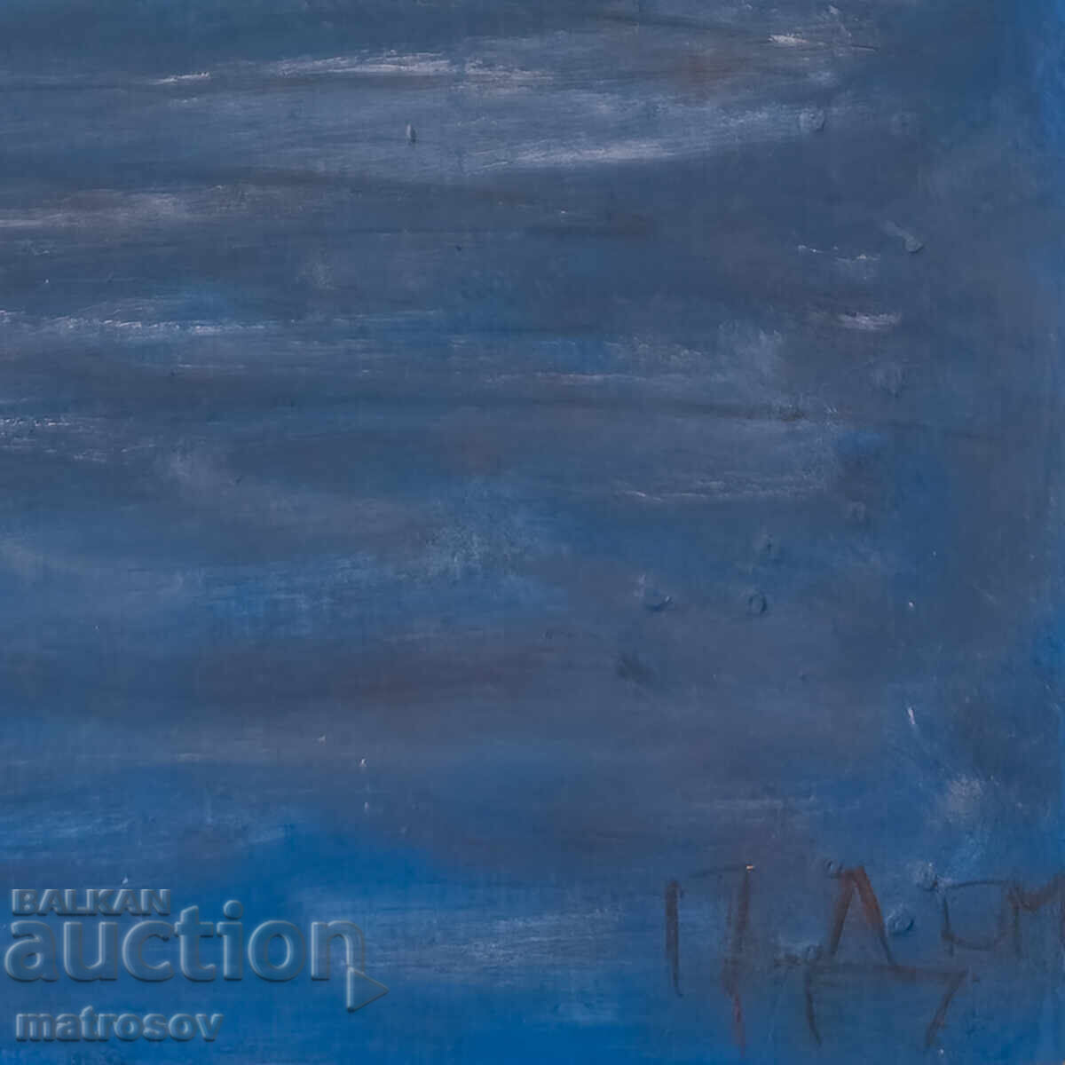 Πέταρ Ντόμουςτσιεφ, ελαιογραφία, τοπίο με βάρκες - 6