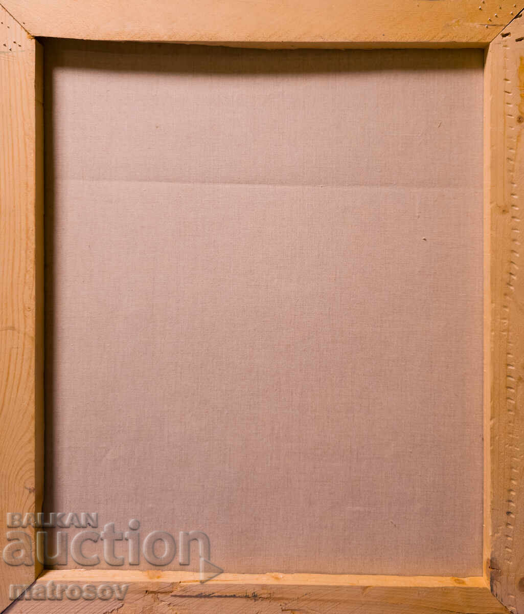 Πέταρ Ντόμουςτσιεφ, ελαιογραφία, νεκρή φύση με βάζο και λουλούδια - 7