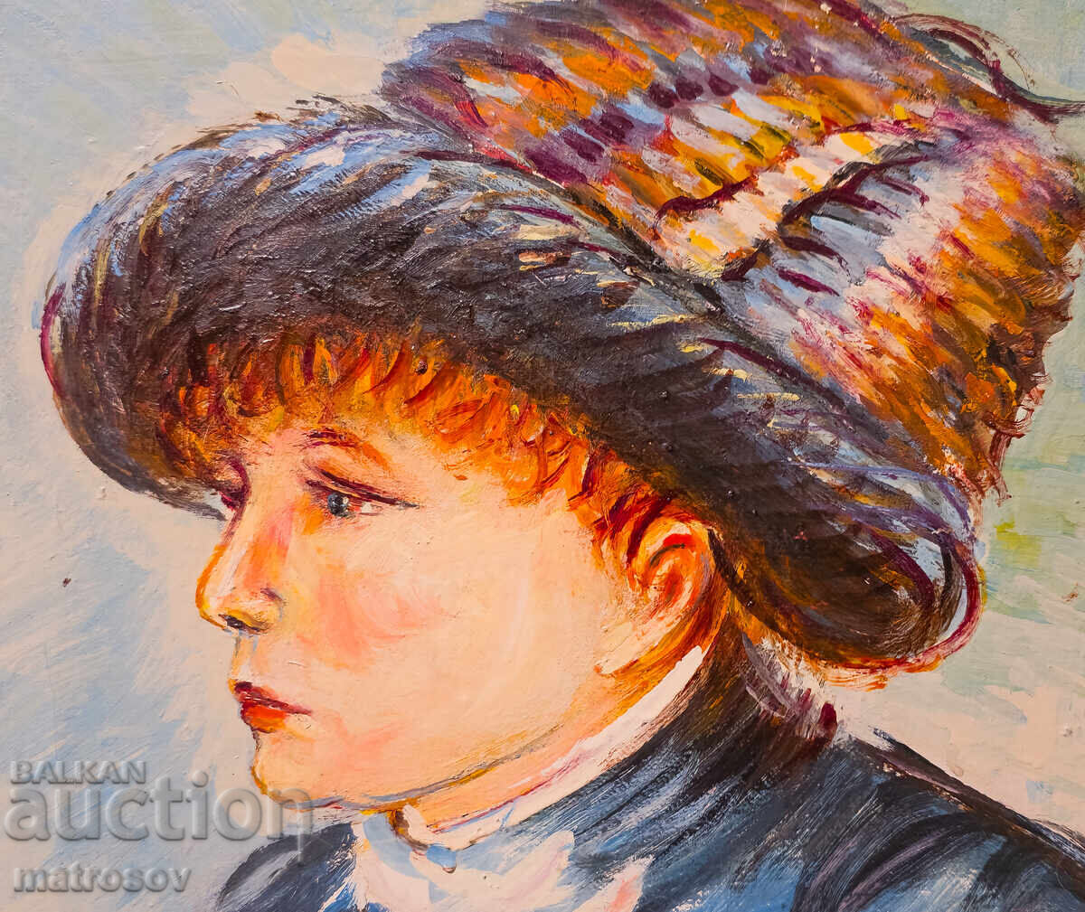 Livrarea Boris Tsanov, uleiuri, portret de fată 1970 Livrarea Boris Tsanov, uleiuri, portret de fată 1970