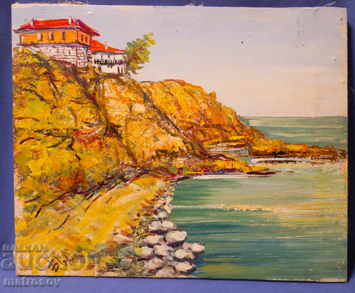 Аукцион Борис Цанов, маслени бои, морски бряг, пейзаж Аукцион Борис Цанов, маслени бои, морски бряг, пейзаж