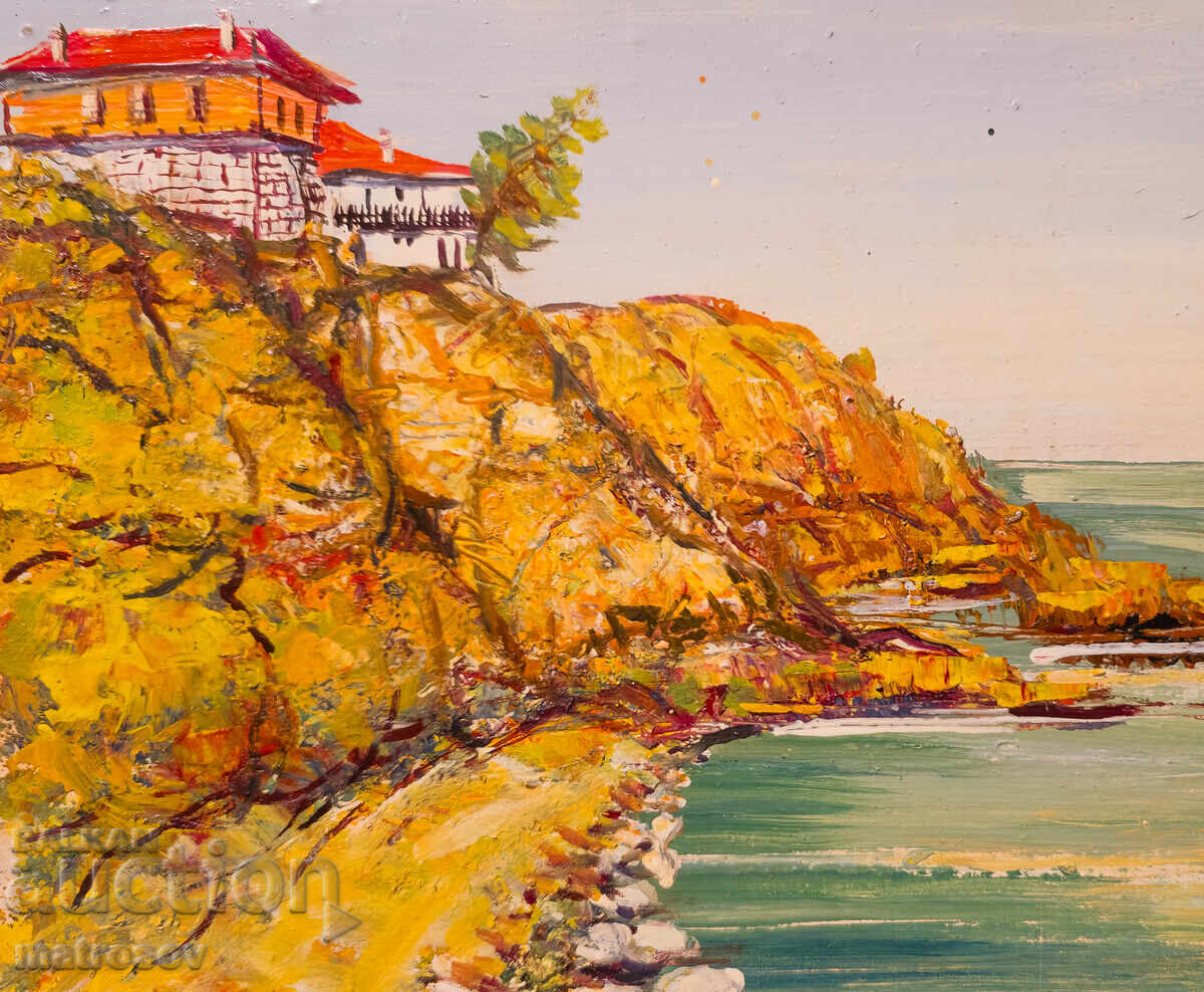 Доставка на Борис Цанов, маслени бои, морски бряг, пейзаж Доставка на Борис Цанов, маслени бои, морски бряг, пейзаж