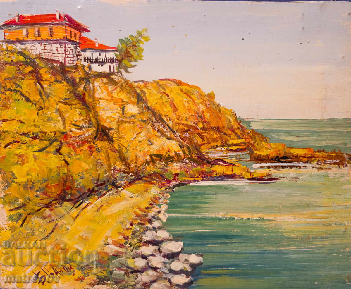 Борис Цанов, маслени бои, морски бряг, пейзаж Борис Цанов, маслени бои, морски бряг, пейзаж