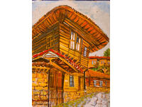 Boris Tsanov, oil paints, Revival house, landscape