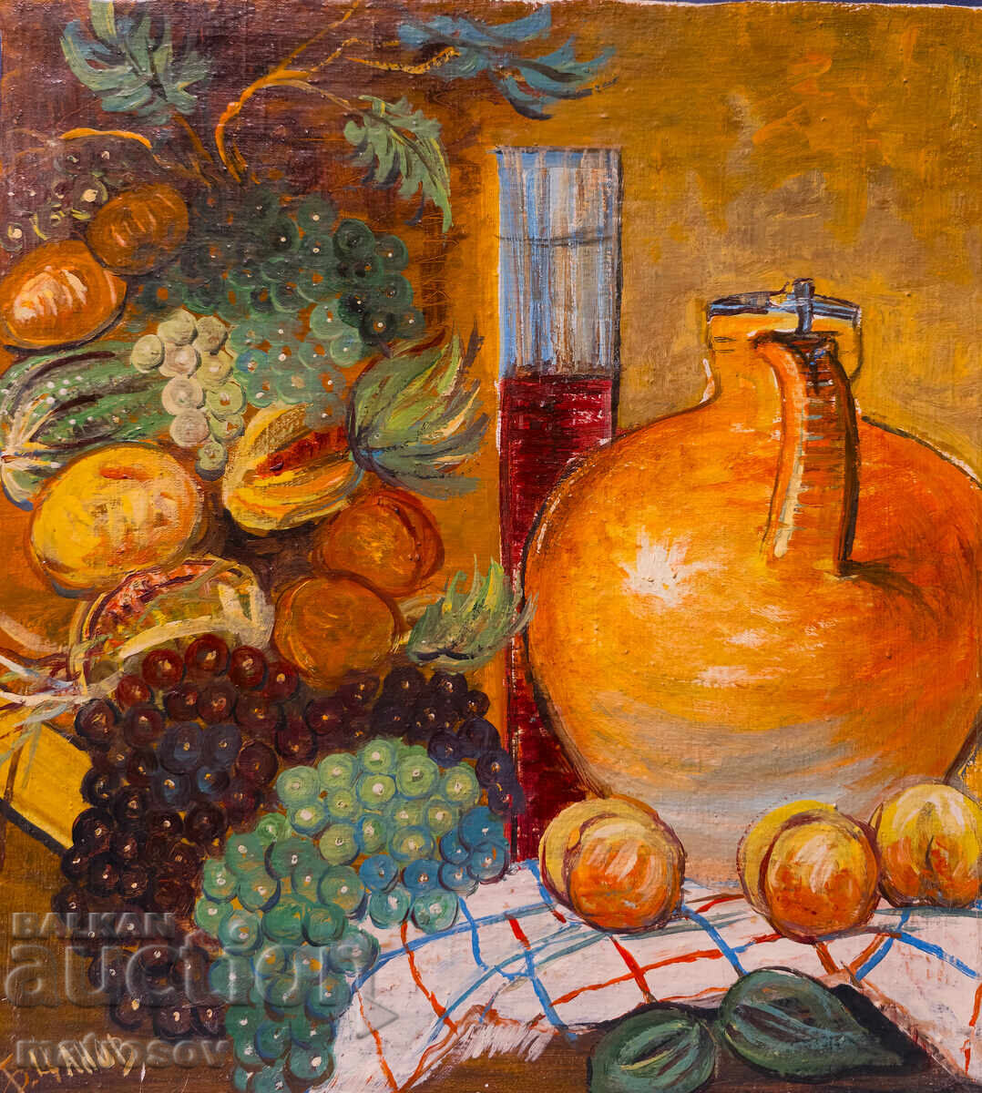 Boris Tsanov, oil painting, still life with price 300.00 BGN | € 153.39
