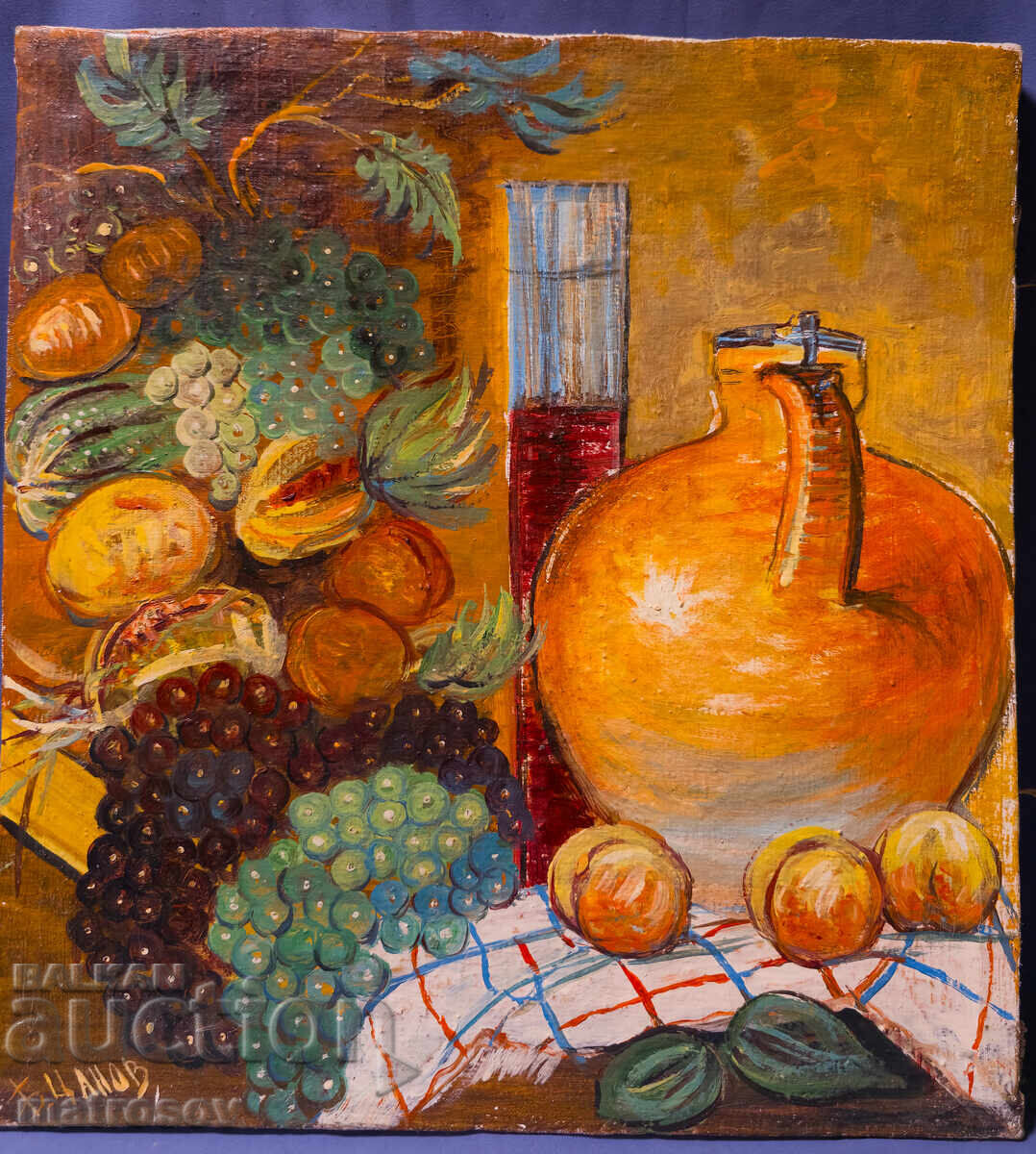 Auction  Boris Tsanov, oil painting, still life