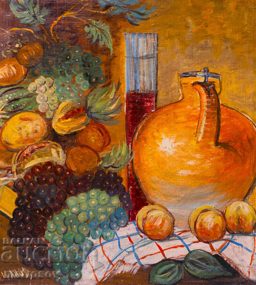 Boris Tsanov, oil painting, still life