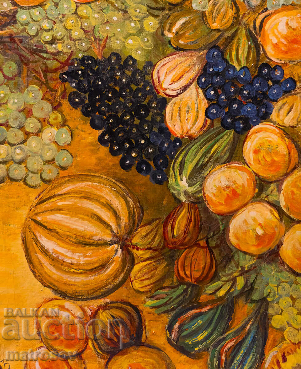 Boris Tsanov, oil painting, still life with fruit - 6