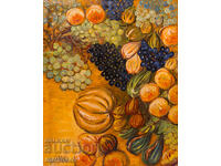 Boris Tsanov, oil painting, still life with fruit