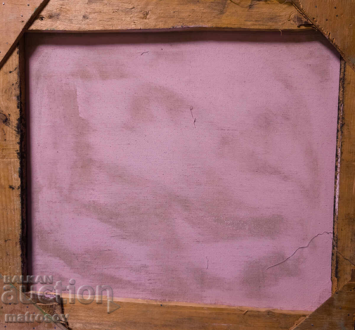 Борис Цанов картина маслени бои , пейзаж с къщи - 7