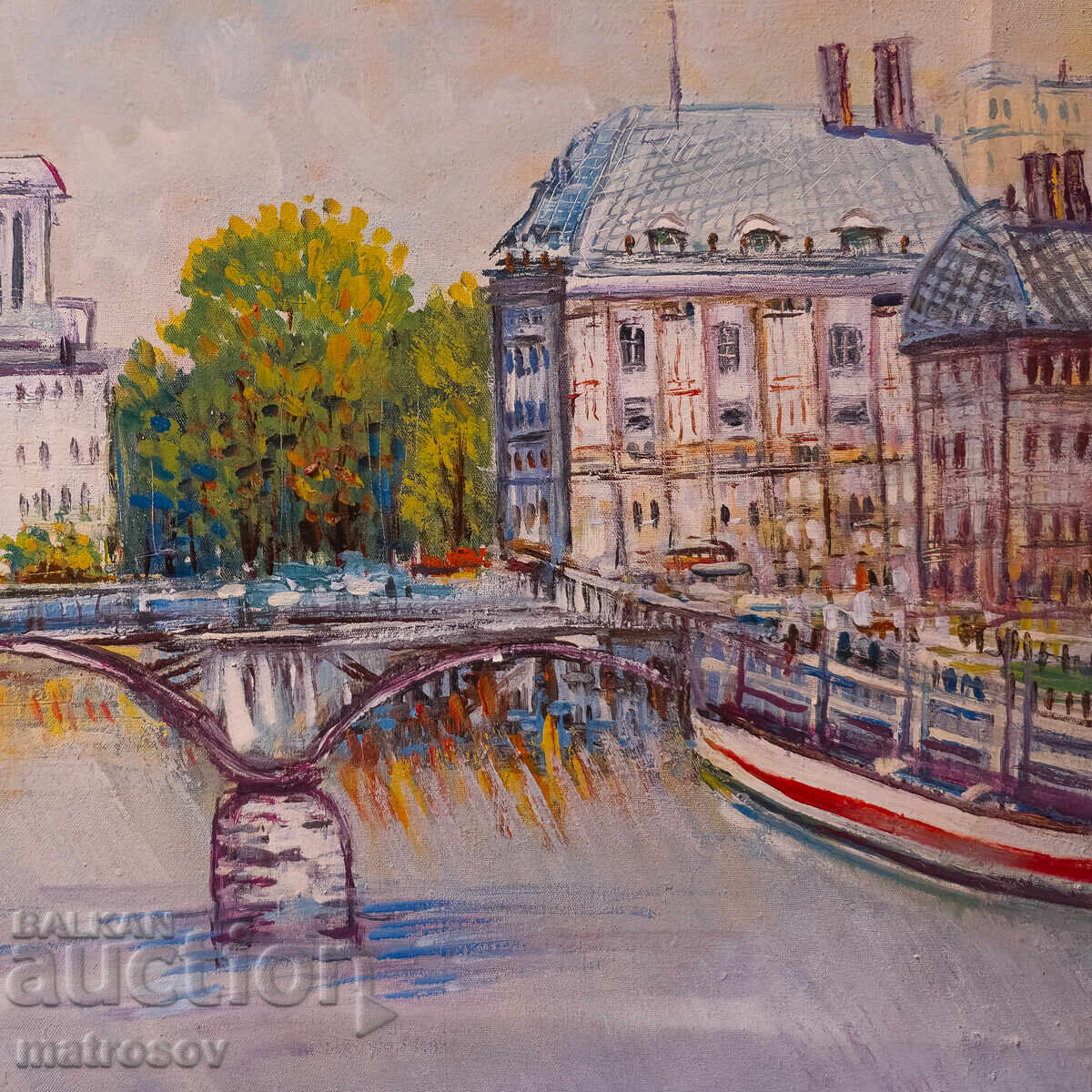 Boris Tsanov Oil Painting, Landscape of Paris - 5