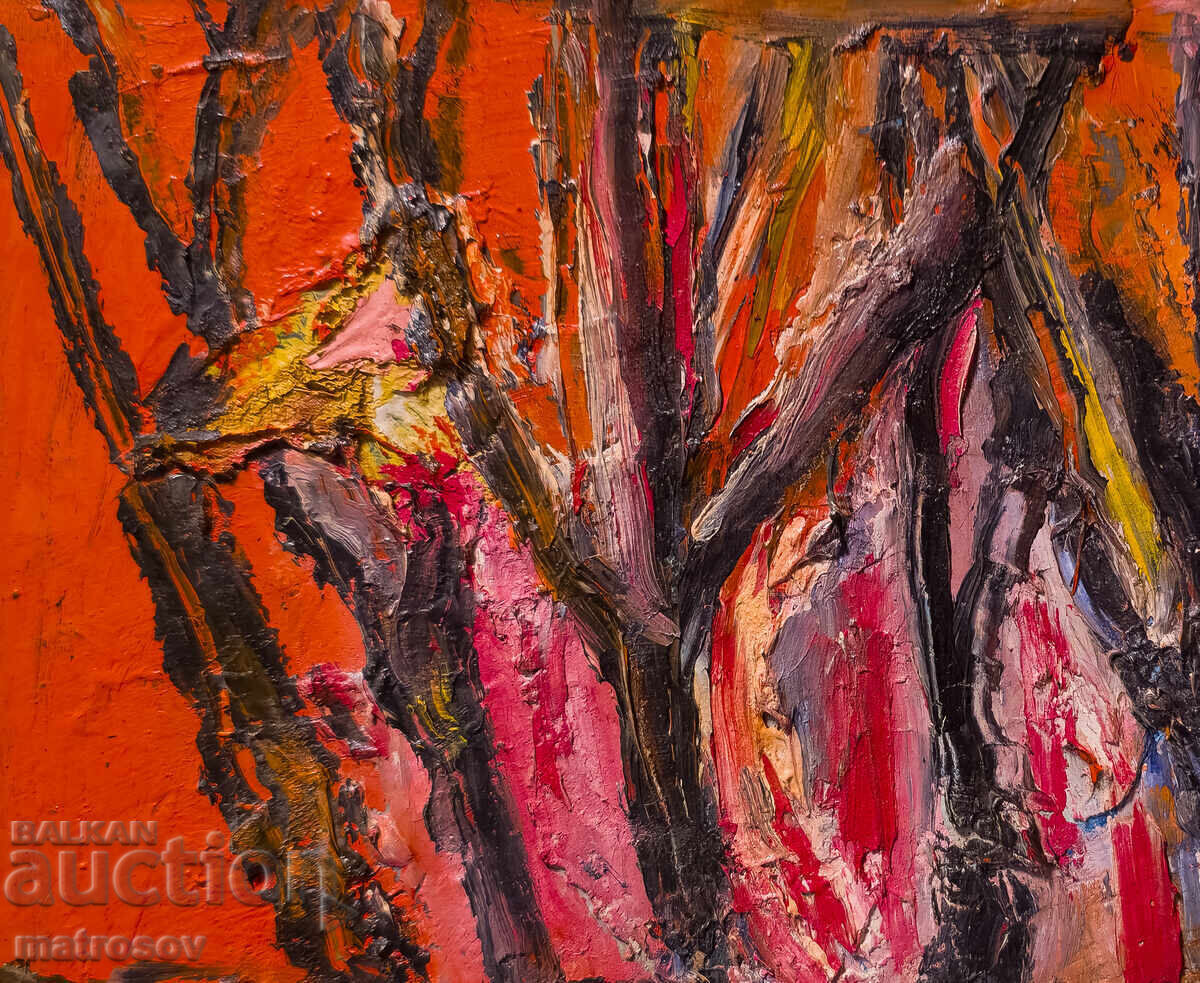 Livrarea Valentin Radenovski, pictură în ulei, peisaj abstract Livrarea Valentin Radenovski, pictură în ulei, peisaj abstract