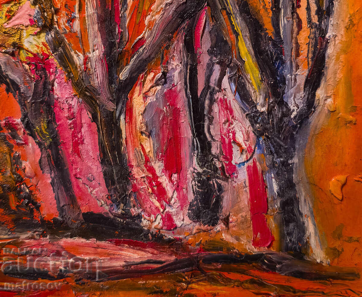 Valentin Radenovski, pictură în ulei, peisaj abstract - 5 Valentin Radenovski, pictură în ulei, peisaj abstract - 5