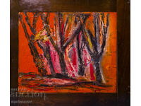 Valentin Radenovski, oil painting, abstract landscape