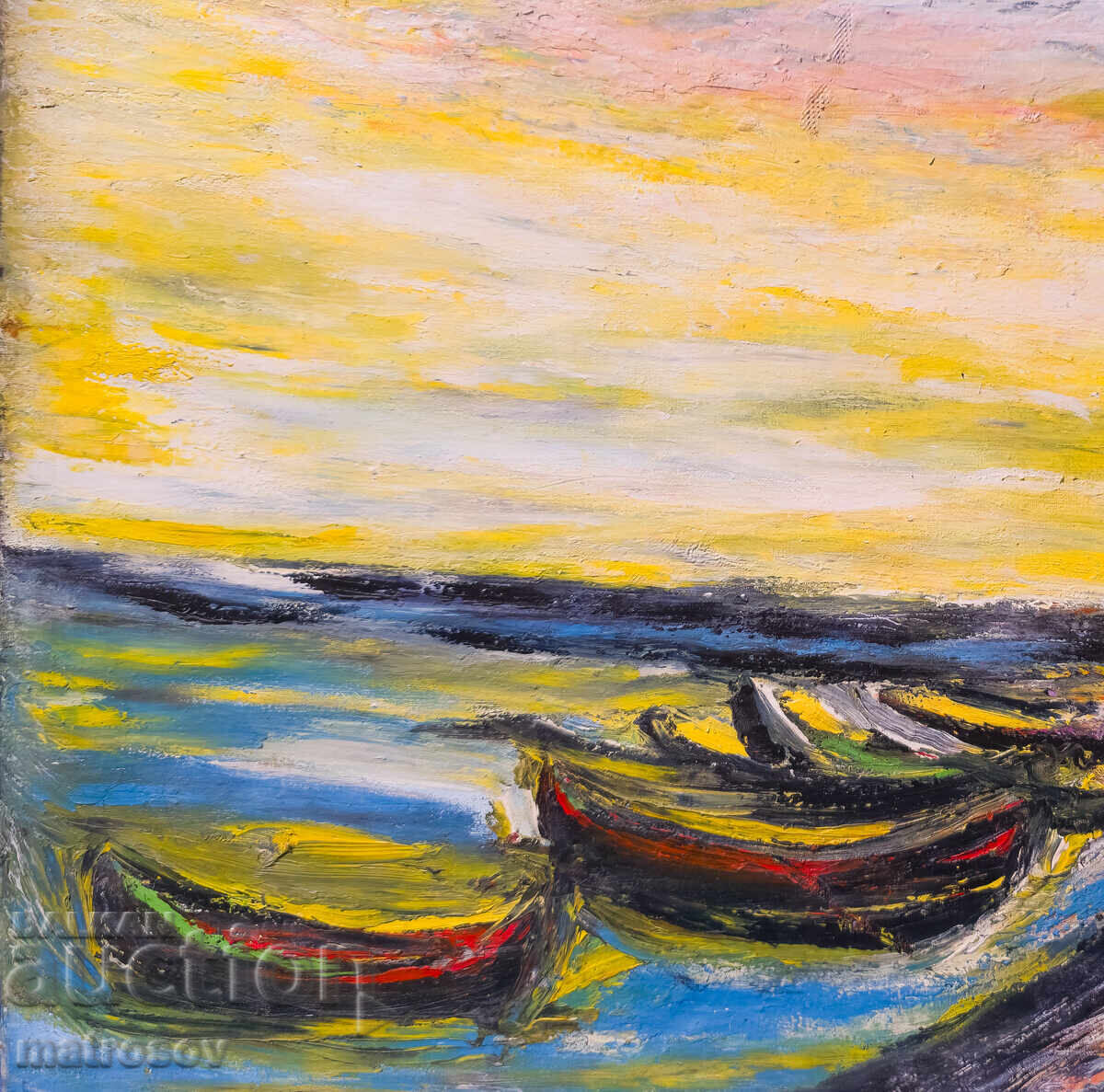 Доставка на Валентин Раденовски, маслена картина, пейзаж от Созопол