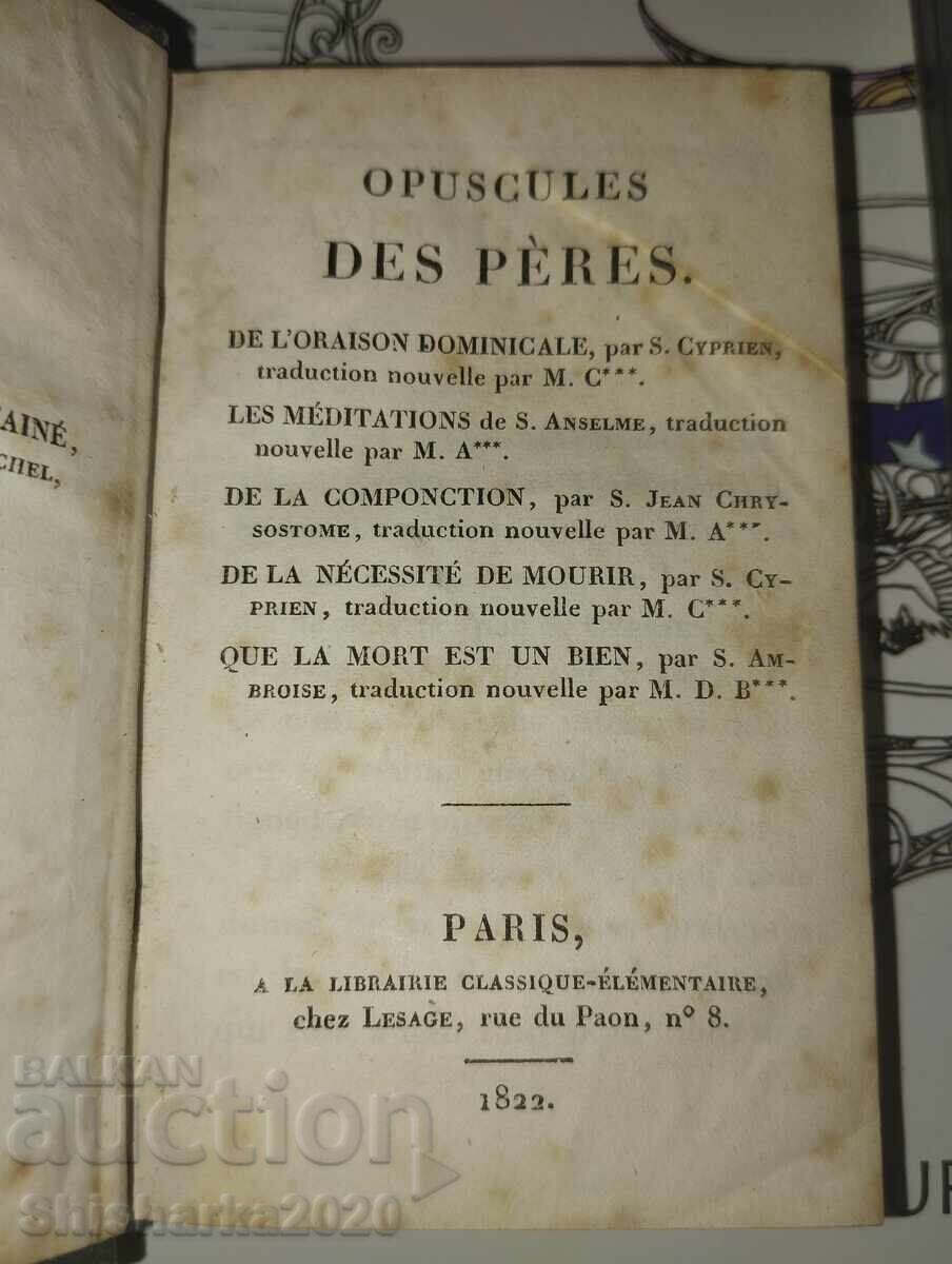 Auction Opuscules of the Fathers - volume 1-4 / 1822 Auction Opuscules of the Fathers - volume 1-4 / 1822