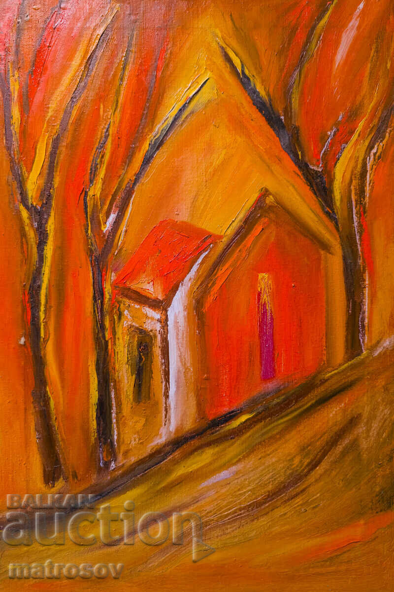 Valentin Radenovski, oil painting, abstract landscape Valentin Radenovski, oil painting, abstract landscape