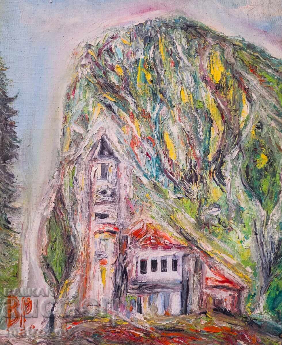 Valentin Radenovski, pictură în ulei "Mănăstirea Drianovo"