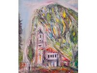 Valentin Radenovski, pictură în ulei "Mănăstirea Drianovo"