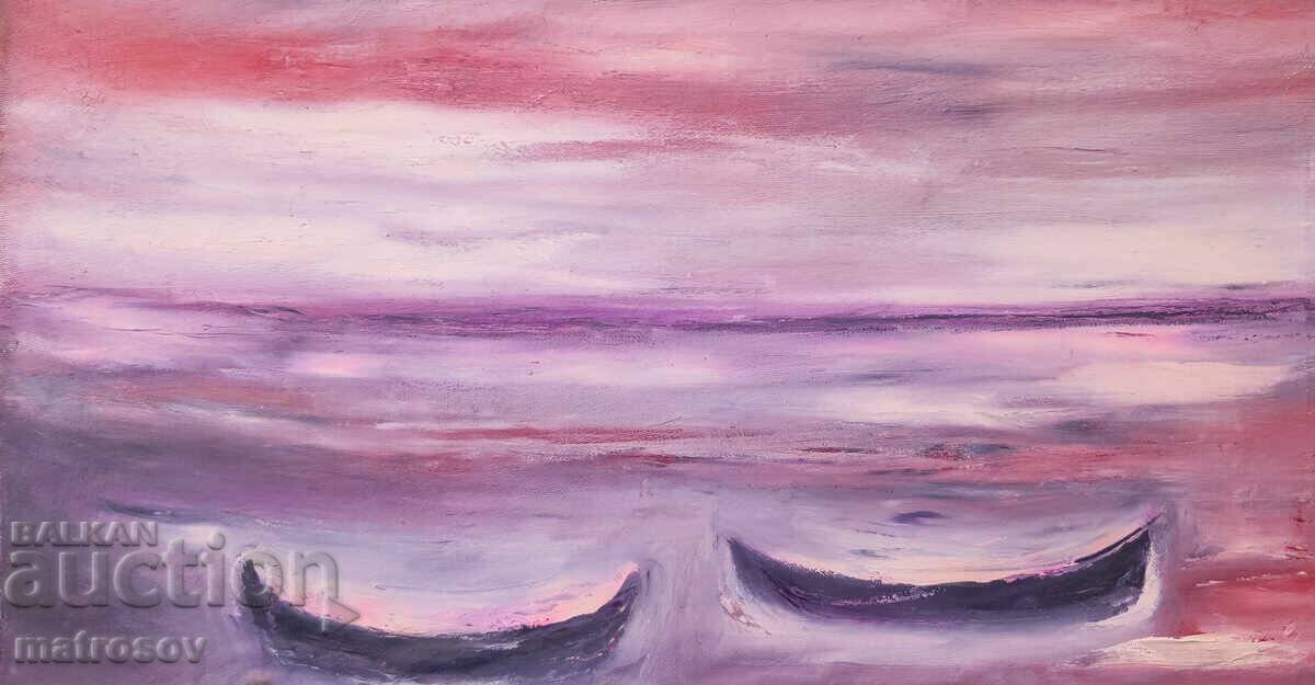 Valentin Radenovski, pictură în ulei, peisaj marin cu preț € 153.39 | 300.00 BGN Valentin Radenovski, pictură în ulei, peisaj marin cu preț € 153.39 | 300.00 BGN