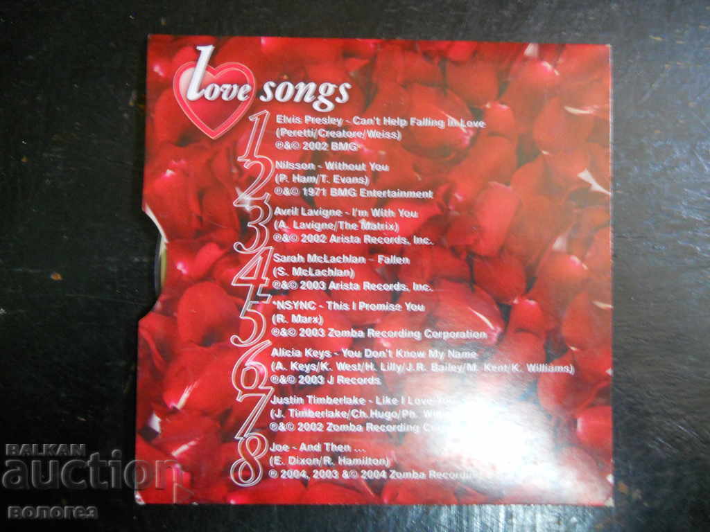 "Love songs" with price 1.00 BGN | € 0.51 "Love songs" with price 1.00 BGN | € 0.51