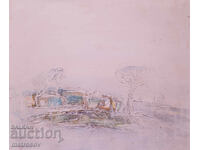 Velin Petrov, pictură în ulei, peisaj