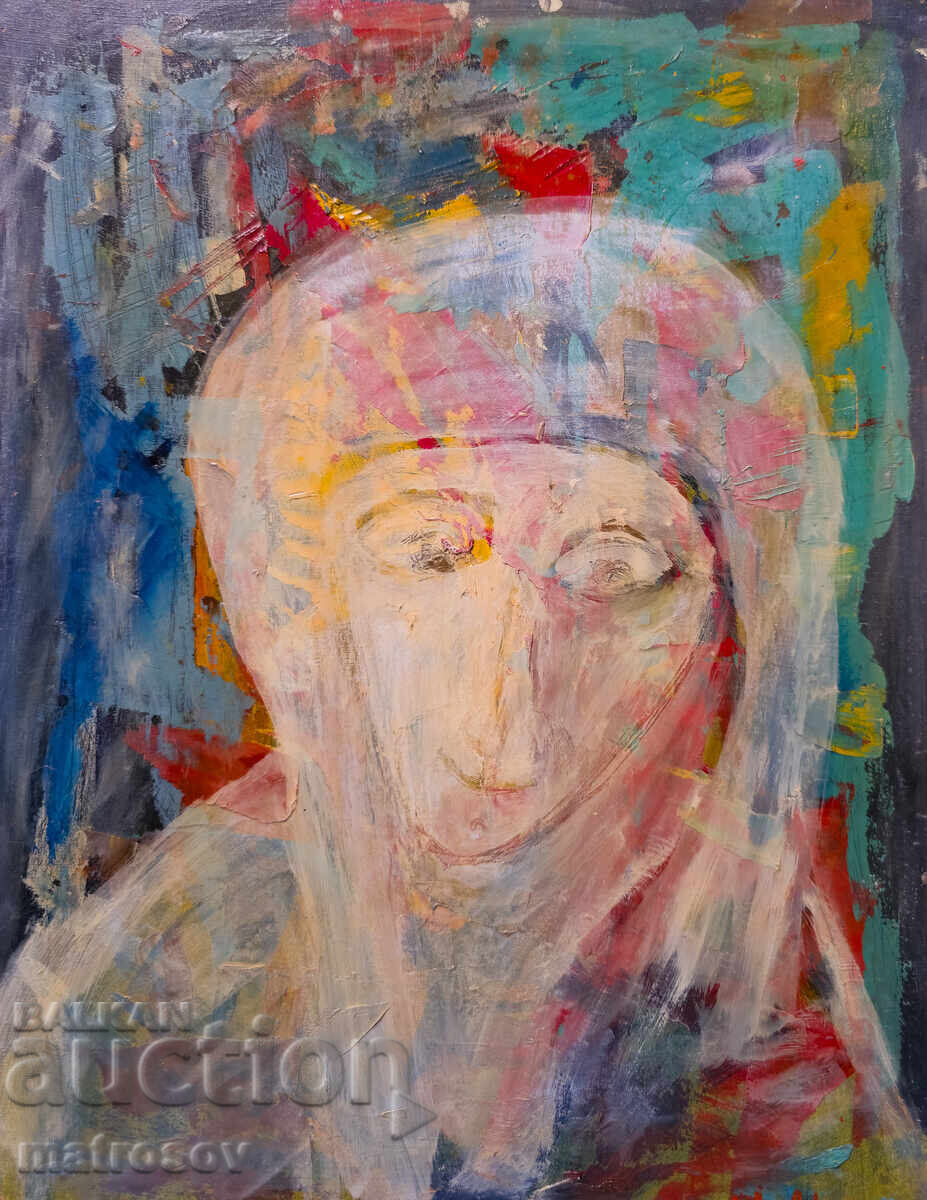 Abstract composition, oil painting, female portrait with price 250.00 BGN | € 127.82