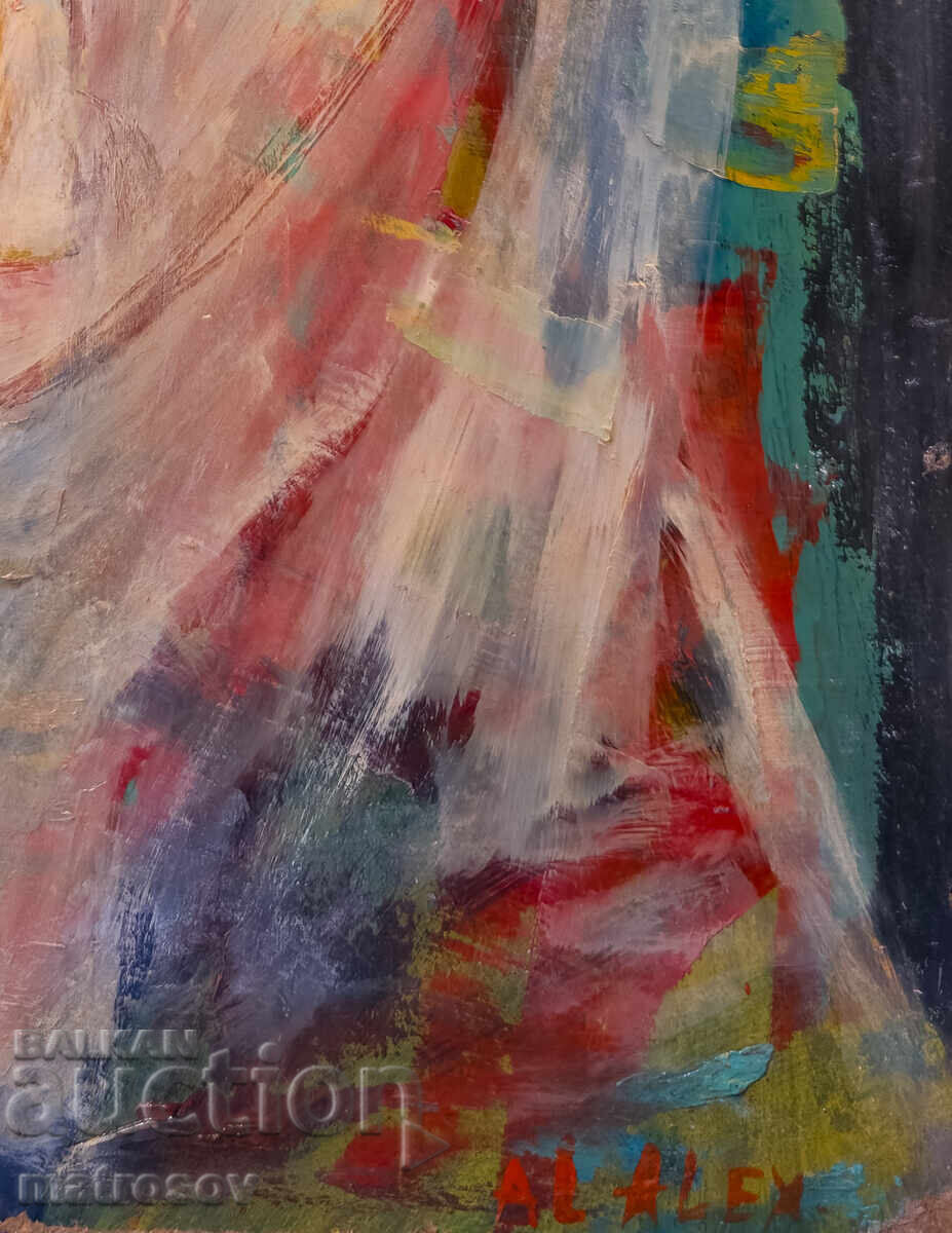 Abstract composition, oil painting, female portrait - 5