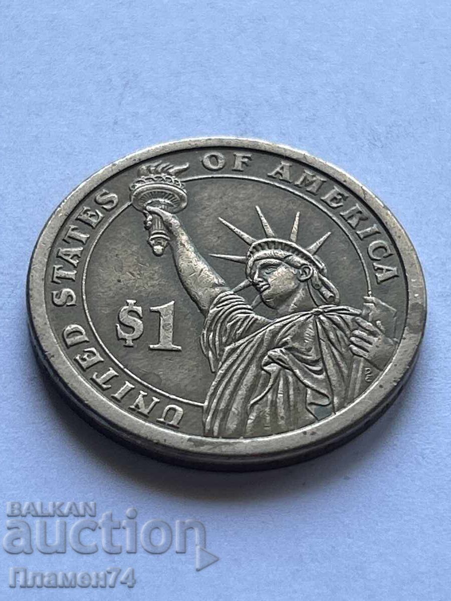 1 dolar 2007 SUA John Adams cu preț 4.00 BGN | € 2.05