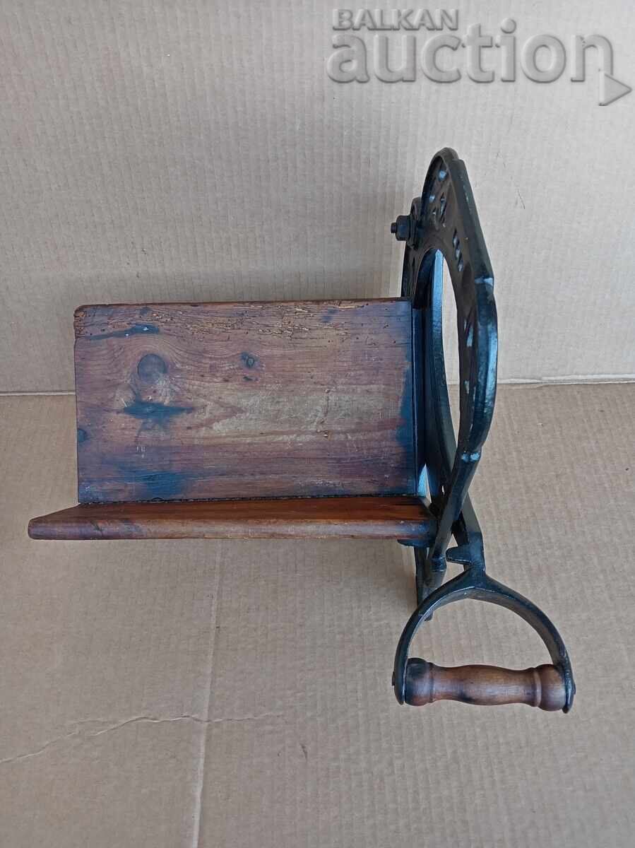 Αντίκα μαχαίρι, γκιλοτίνα για ψωμί σαλάμι ζαμπόν - 7