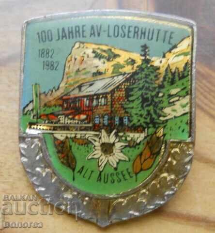Επετειακό σήμα "100 χρόνια καταφυγίου Lazerhütte" - Αυστρία Επετειακό σήμα "100 χρόνια καταφυγίου Lazerhütte" - Αυστρία