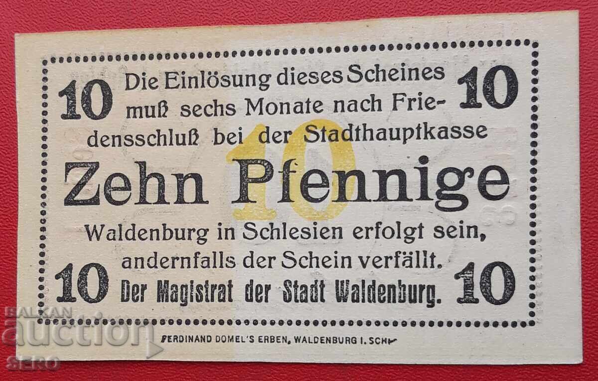 Bancnotă-Germania-Silezia-Waldenburg-10 pfennig cu preț 2.00 BGN | € 1.02 Bancnotă-Germania-Silezia-Waldenburg-10 pfennig cu preț 2.00 BGN | € 1.02
