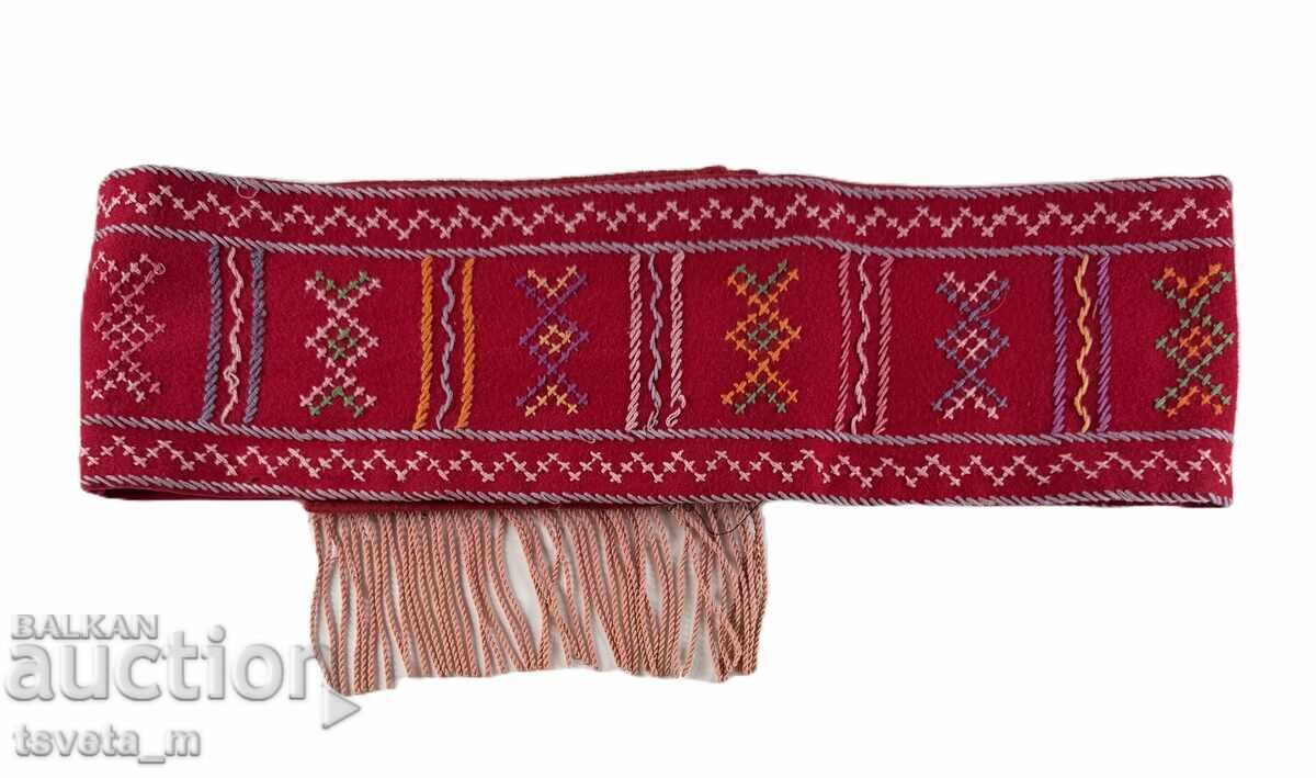 Licitație Centură de lână cu broderie manuală, costum popular