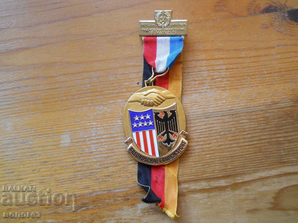 Μετάλλιο Διεθνούς Τουριστικής Εκστρατείας - Γερμανία 1972 με τιμή 15.00 BGN | € 7.67 Μετάλλιο Διεθνούς Τουριστικής Εκστρατείας - Γερμανία 1972 με τιμή 15.00 BGN | € 7.67