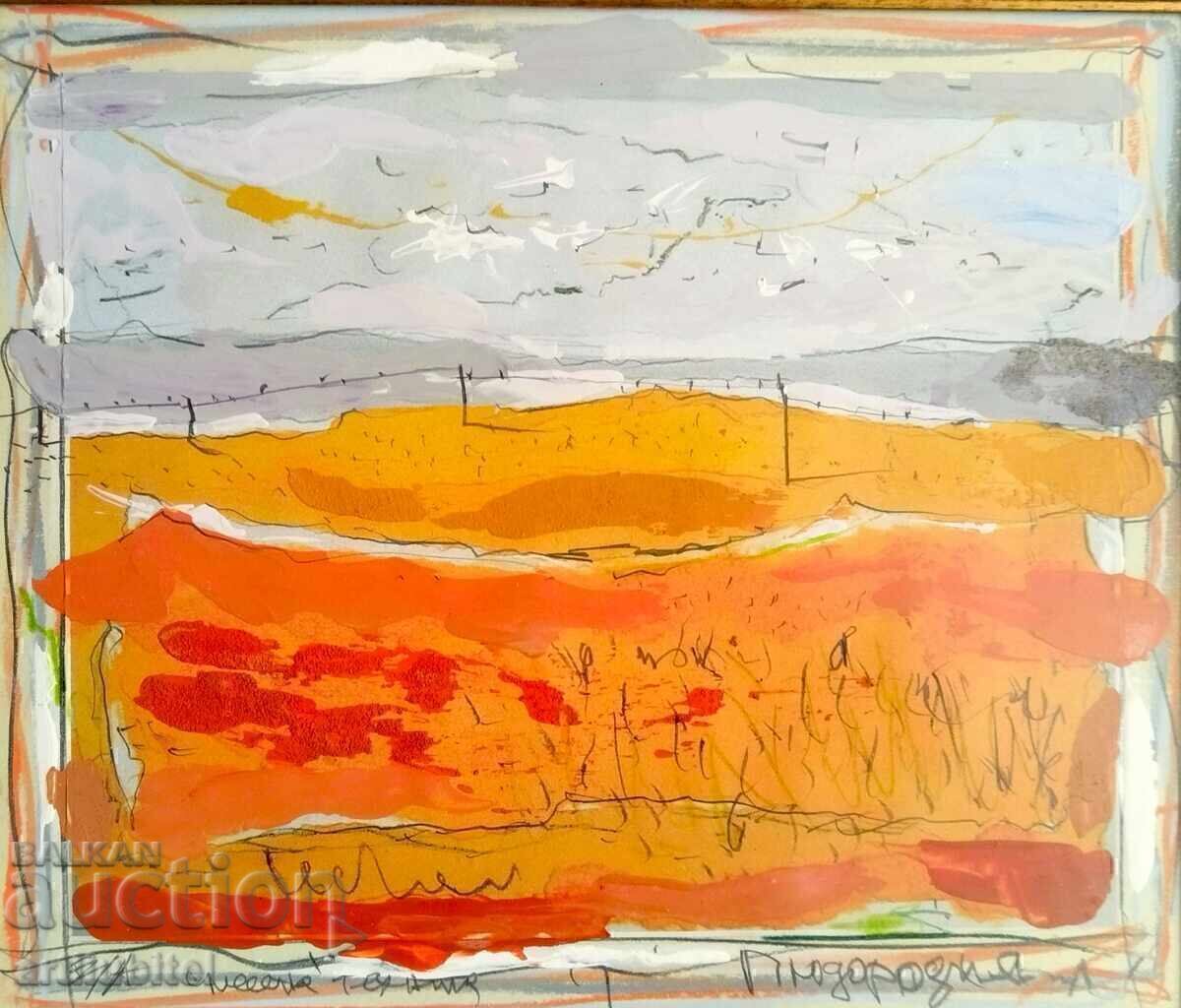 Георги Лечев (1949-2025) картина-40 х 45 см. + подарък! с цена 1408.00 лв. | € 719.90