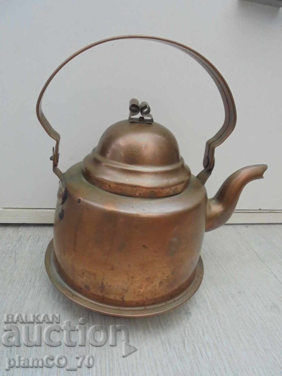 №*8177 Ceainic vechi metalic / de cupru - 5