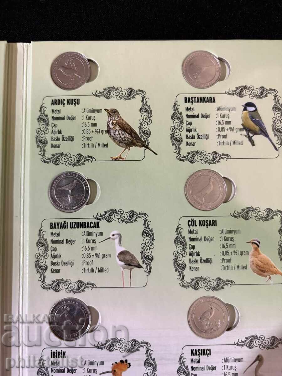 Turcia 2020 - Set complet de 12 monede a câte 1 kuruş - Păsări - 5