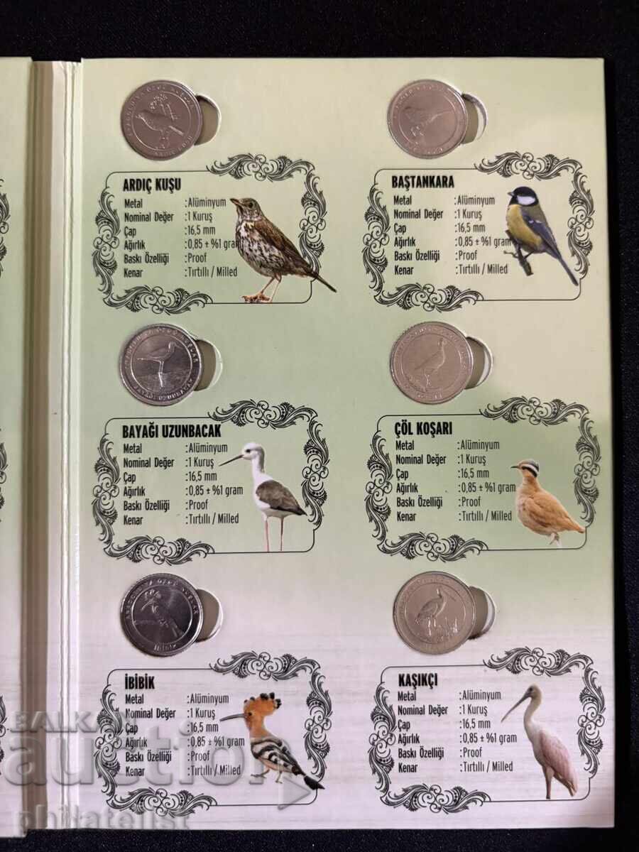 Παράδοση Τουρκία 2020 - Ολοκληρωμένο σετ 12 νομισμάτων του 1 kuruş - Πανίδα