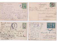 1908-12 4 Used Postcards