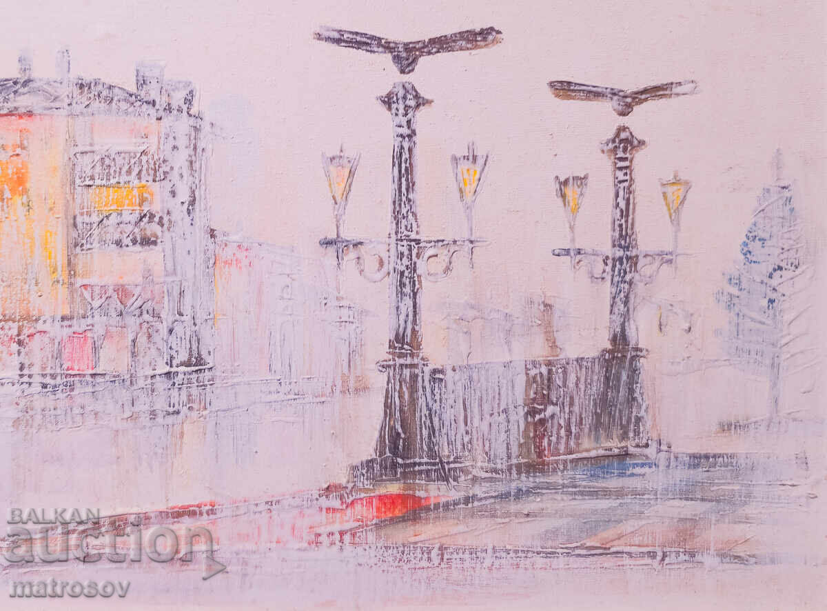 Παράδοση Βενελίν Πέτροφ, ελαιογραφία, τοπίο